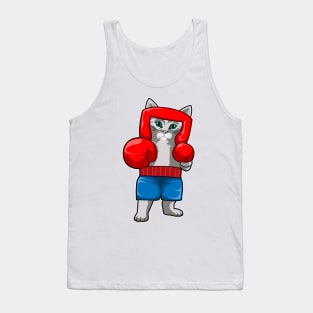 Cat at Boxing with Boxing gloves Tank Top